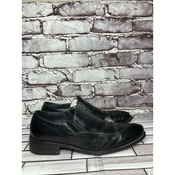Via Spiga Delano Black Leather Pointed Loafers Dress Shoes Men’s sz 7M US/41.5EU main image 6
